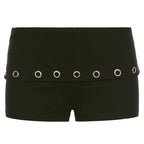 Damen Modische Shorts mit dekorativen Ösen R&B