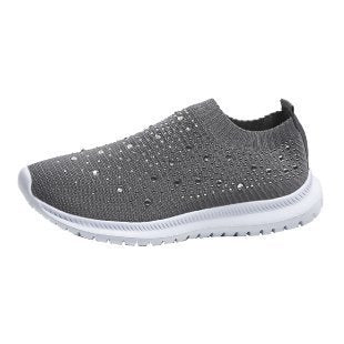 Damen Slip-On Sneakers mit Glitzer-Details R&B