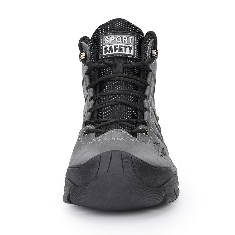Herren Sicherheits-Hiking-Schuhe mit dämpfender Sohle und verstärktem Knöchel R&B