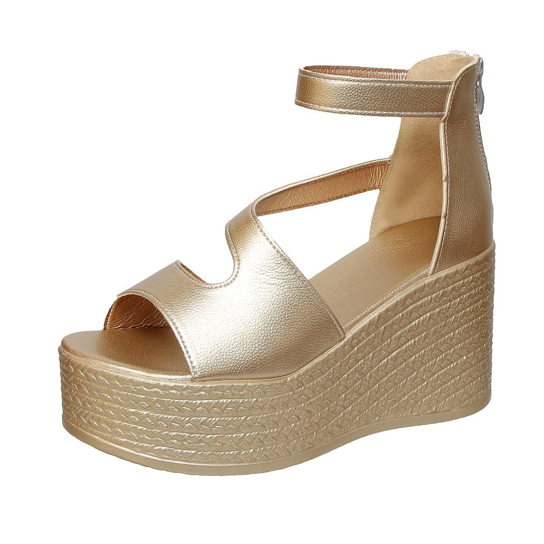 Damen Wedge-Sandalen mit verstellbarem Riemen und rutschfester Sohle R&B