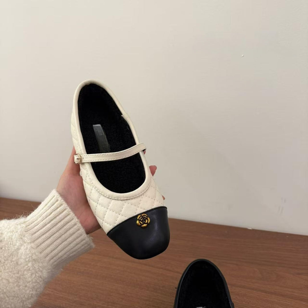 Damen Elegante Ballerinas mit Komfort-Sohle und stylischem Riemen R&B