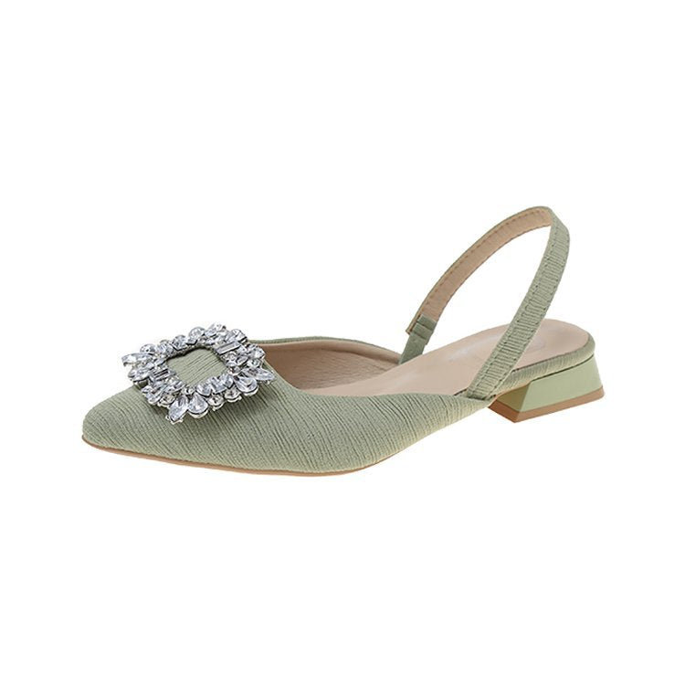 Damen Slingback-Pumps mit funkelndem Strass-Akzent R&B