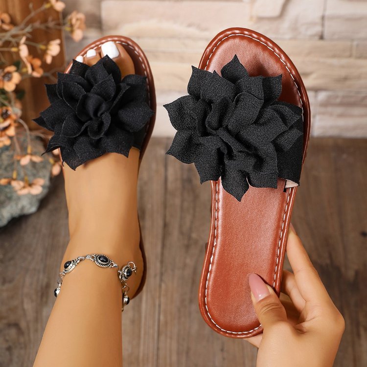 Damen Komfortable Sandalen mit floralem Dekor R&B