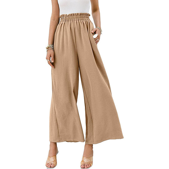 Damen Weite Palazzo-Hose mit elastischem Bund R&B