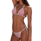 Damen Triangel-Bikini mit transparenter Spitze R&B