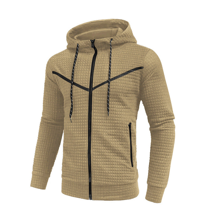 Herren stylische Jacke mit strukturiertem Design und praktischem Reißverschluss R&B