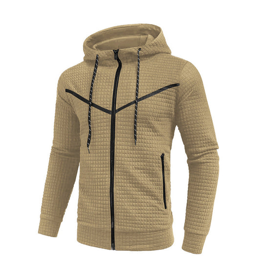 Herren stylische Jacke mit strukturiertem Design und praktischem Reißverschluss R&B