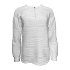 Damen Moderner Sweatshirt mit Halbreißverschluss und strukturiertem Design R&B