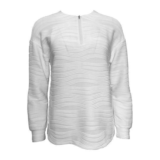 Damen Moderner Sweatshirt mit Halbreißverschluss und strukturiertem Design R&B