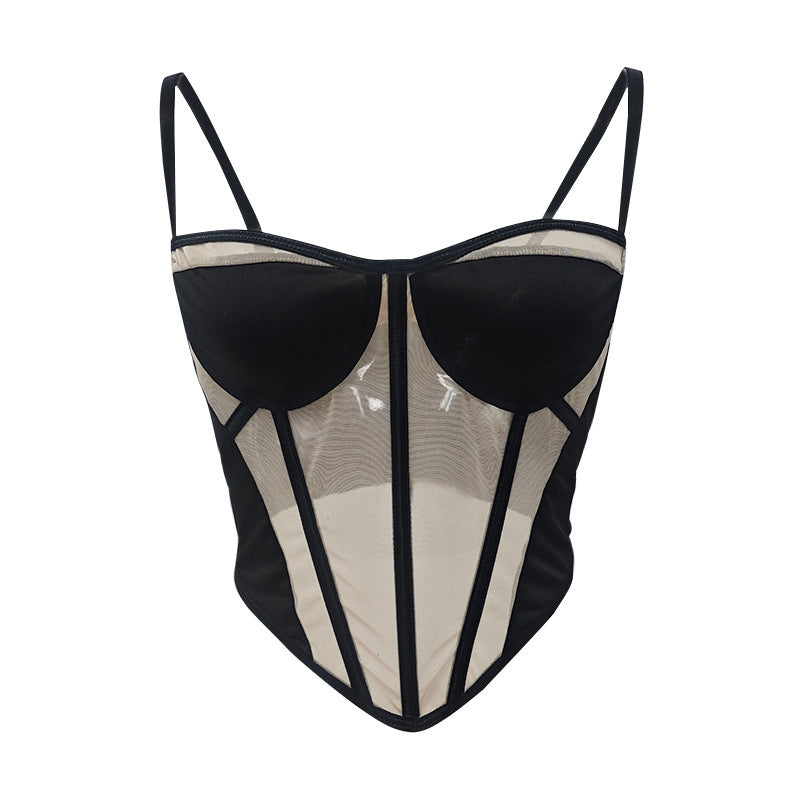 Damen figurformendes Bustier mit transparenten Einsätzen R&B