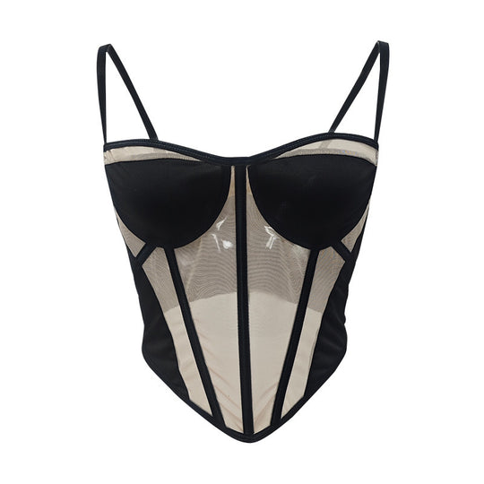 Damen figurformendes Bustier mit transparenten Einsätzen R&B