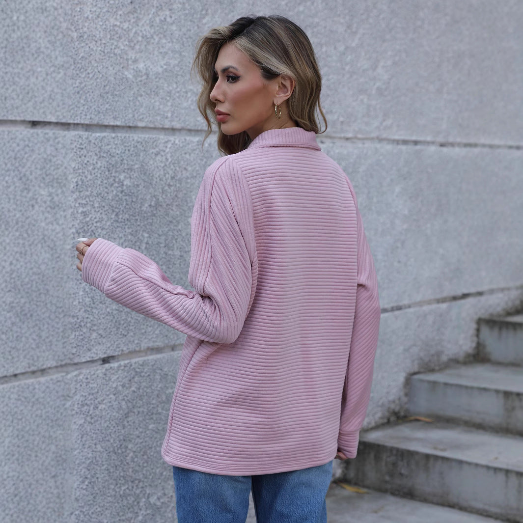 Damen Oversized Hoodie mit strukturiertem Design und praktischen Taschen R&B