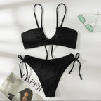 Damen Bikini-Set mit bindbarem Oberteil und hohem Beinausschnitt R&B