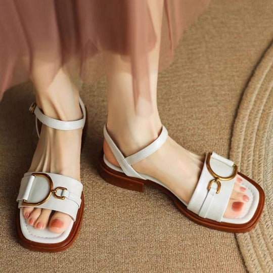 Damen modische Sling-Sandalen mit eleganter Schnallenapplikation R&B