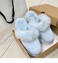 Damen Flauschige Hausschuhe mit elegantem Fleece und rutschfester Sohle R&B