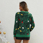 Damen beschichteter Pullover mit festlichem Motiv R&B