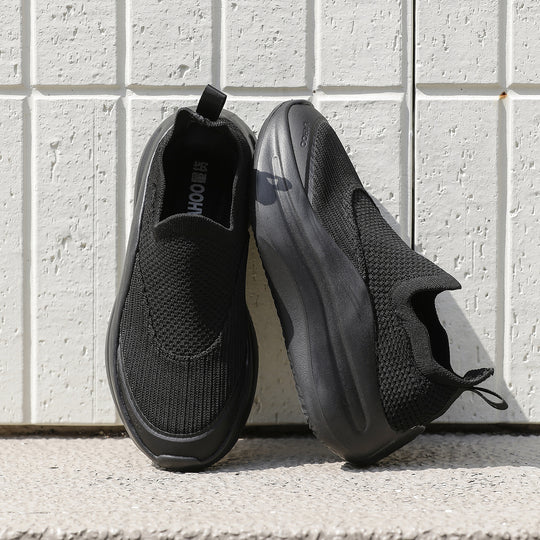 Damen Sportliche Slip-On Sneakers mit atmungsaktivem Strickoberteil und flexiblem Fußbett R&B