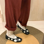 Damen Ballerinas mit modischem Punktedesign und flexibler Sohle R&B