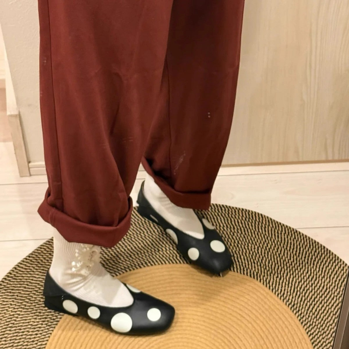 Damen Ballerinas mit modischem Punktedesign und flexibler Sohle R&B