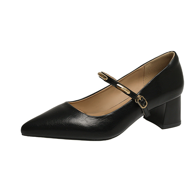 Damen Pumps mit elegantem Riemchen und komfortablem Blockabsatz R&B