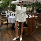 Damen Modischer Oversize-Blazer mit Schulterpolstern R&B