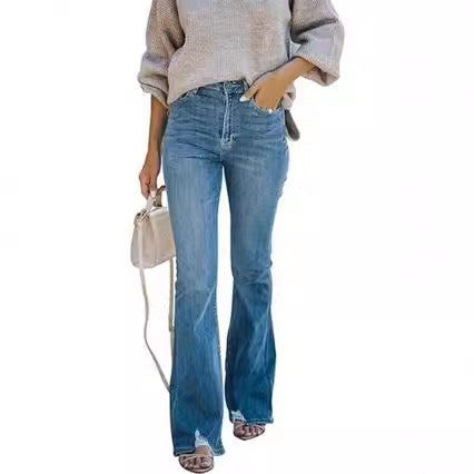 Damen zeitlose Jeans im modernen Schnitt mit cropped Bein R&B