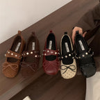 Damen Ballerinas mit verspieltem Schleifen-Design und modischem Riemen R&B
