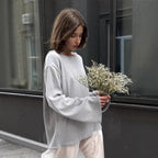 Damen Lässiger Strickpullover mit weitem Schnitt R&B