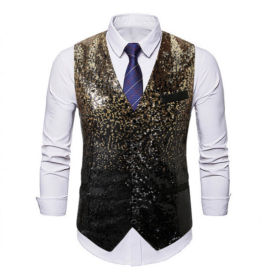 Herren Weste mit Schimmernden Pailletten & Auffälligem Look | R&B