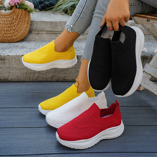 Damen atmungsaktive Slip-On Sneakers R&B