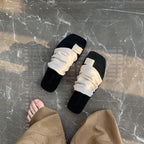 Damen Slipper mit strukturiertem Obermaterial und bequemer Fußbettgestaltung R&B