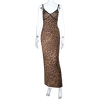 Damen Elegantes Maxikleid mit animalischem Muster R&B