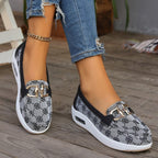 Damen modR&Bewusste Slip-On Sneakers mit eleganter Schnallenverzierung R&B