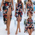 Damen eleganter Floral-Langrock mit seitlichem Schlitz R&B