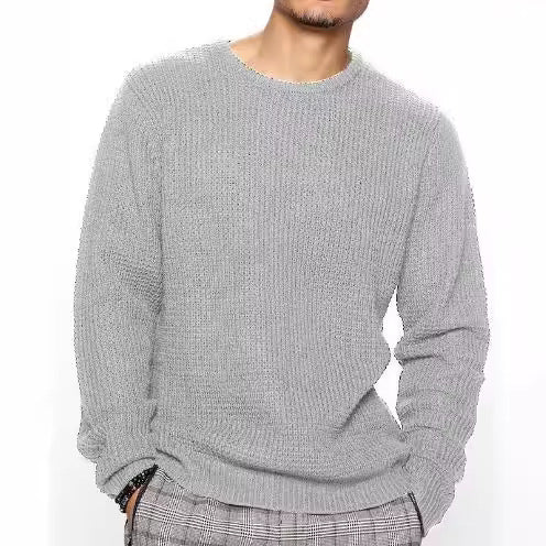 Herren Strukturierter Pullover mit Rundhalsausschnitt R&B