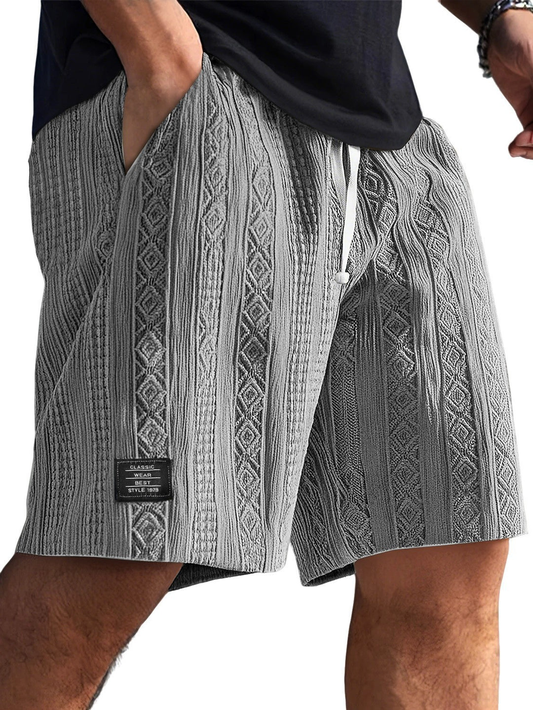 Herren Stilvolle Freizeithosen im lässigen Strickdesign R&B