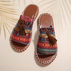 Damen Sommerschuhe mit buntem Ethno-Design und bequemer Fußbettung R&B