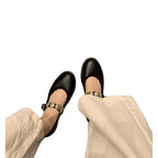 Damen Elegante Ballerinas mit verzierten Riemchen