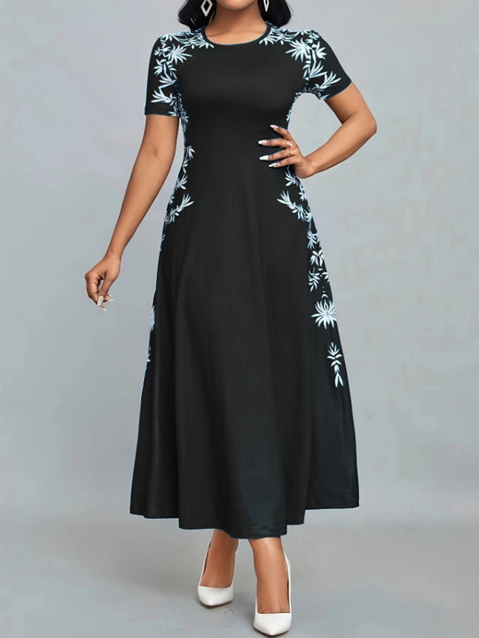 Damen Elegantes Maxikleid mit floralen Stickereien R&B