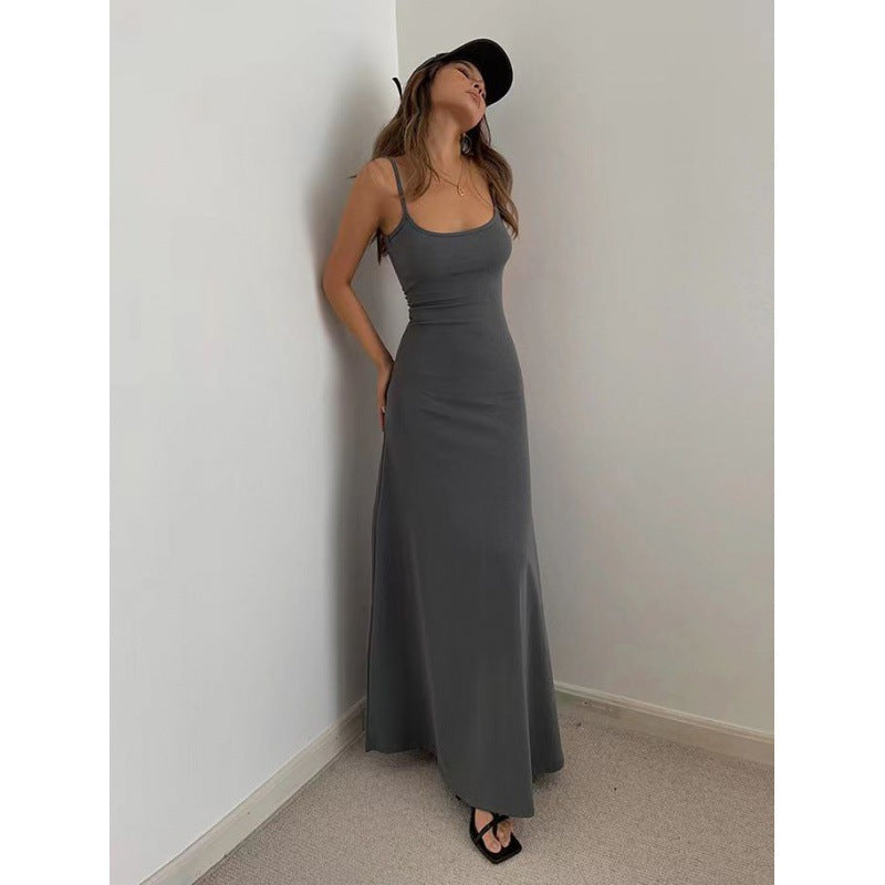 Damen Maxikleid mit elegantem Schnitt und verstellbaren Trägern R&B