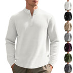 Herren bequemer Fleece-Hoodie mit hohem Kragen und praktischem Reißverschluss R&B