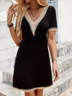 Damen Freizeitkleid mit Spitzenverzierungen R&B