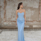 Damen Elegantes Maxikleid mit herzförmigem Ausschnitt und Rüschendetails R&B