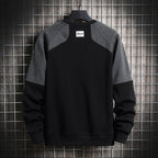 Herren modischer Sweatshirt mit Kontrastärmel Hedi-Mode