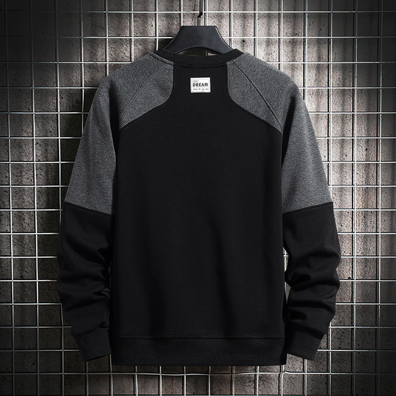 Herren modischer Sweatshirt mit Kontrastärmel Hedi-Mode