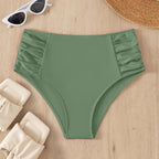 Damen Hoch tailliertes Bikini-Unterteil mit Rüschendetails R&B
