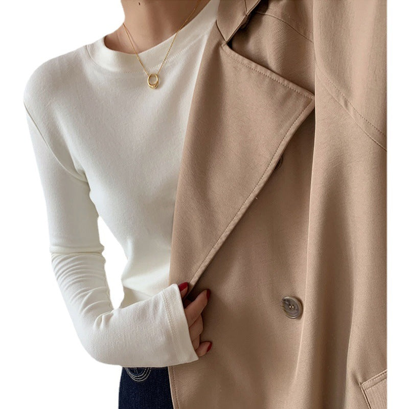 Damen Langarmshirt aus weichem Baumwollstoff mit lässigem Schnitt