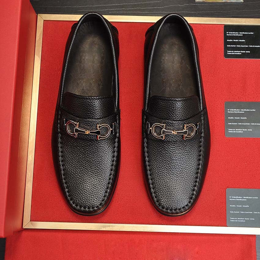 Herren Mokassins mit luxuriösem Leder und elegantem Zierdetail R&B