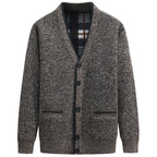Herren Strickjacke mit V-Ausschnitt und hochwertigen Details R&B