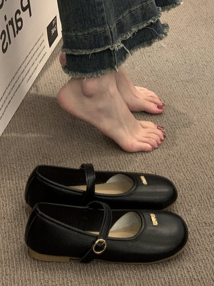 Damen Ballerinas mit modischer Schnallenverzierung und komfortabler Innensohle R&B